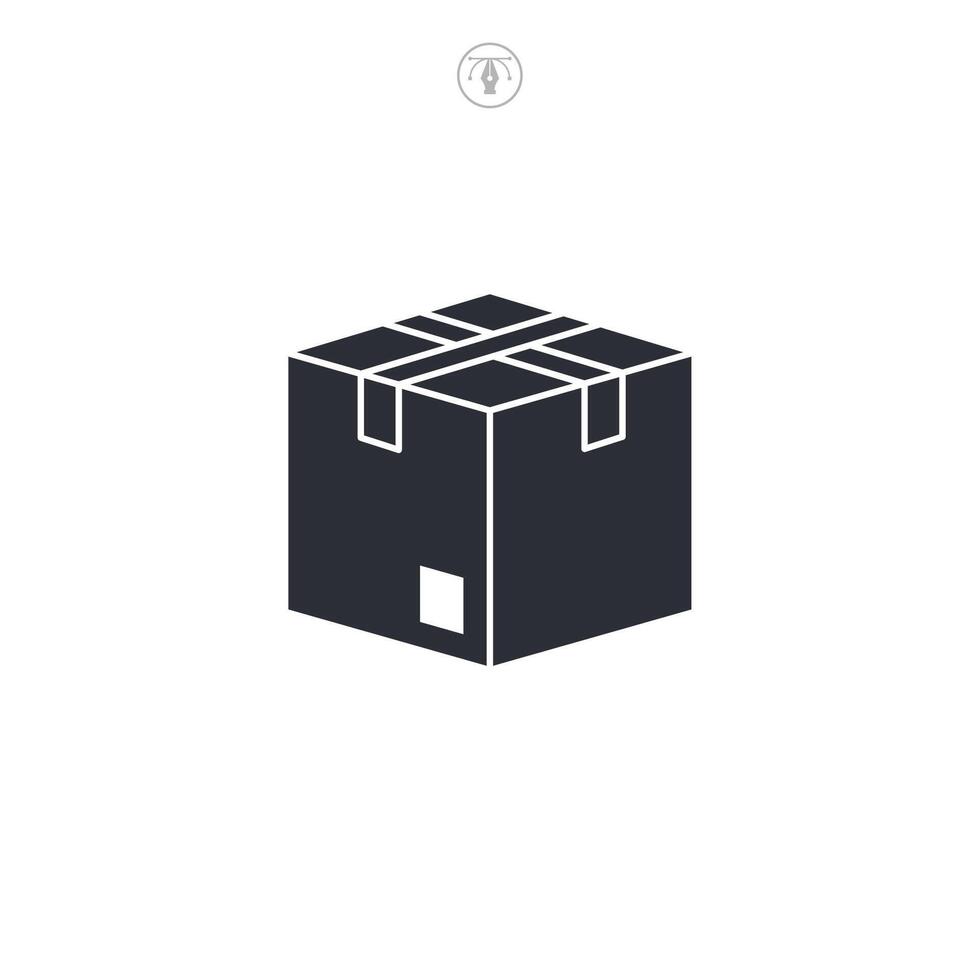 Box icon symbol illustration isolated on white background vector