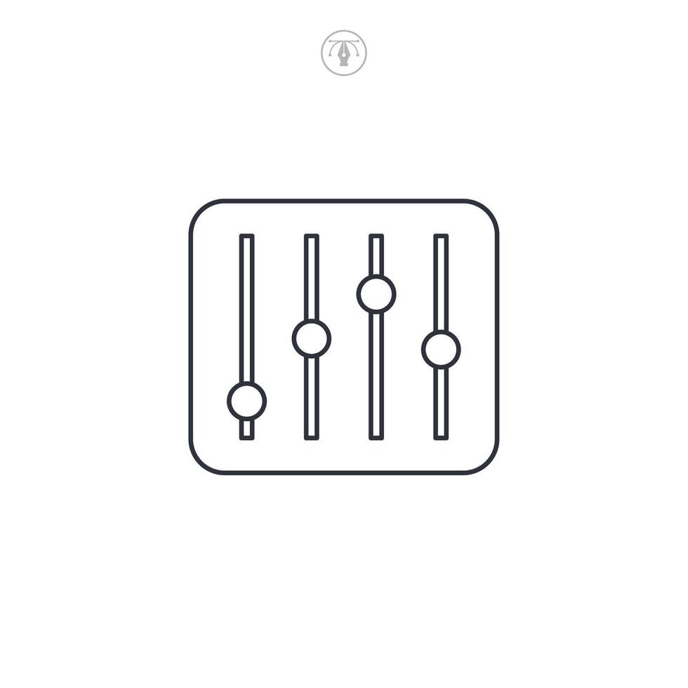 Adjusting sliders icon symbol illustration isolated on white background vector