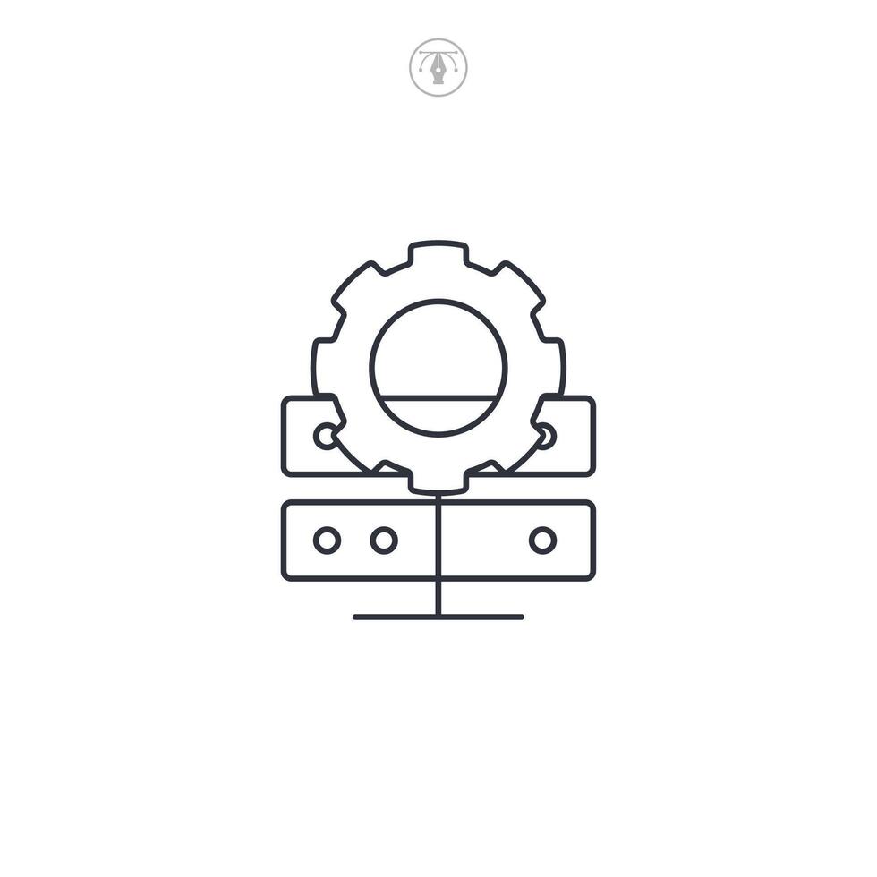 Database setting icon symbol illustration isolated on white background vector