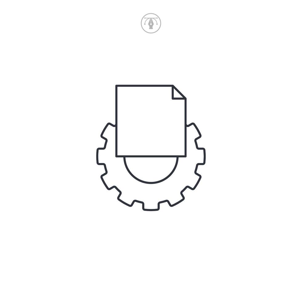 System settings icon symbol illustration isolated on white background vector