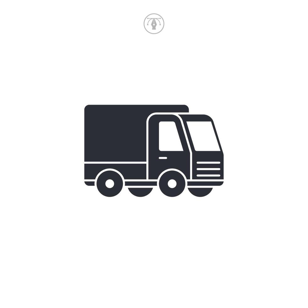 Delivery Truck icon symbol illustration isolated on white background vector