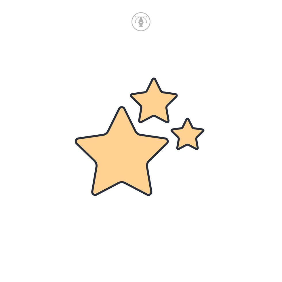 Star icon symbol illustration isolated on white background vector