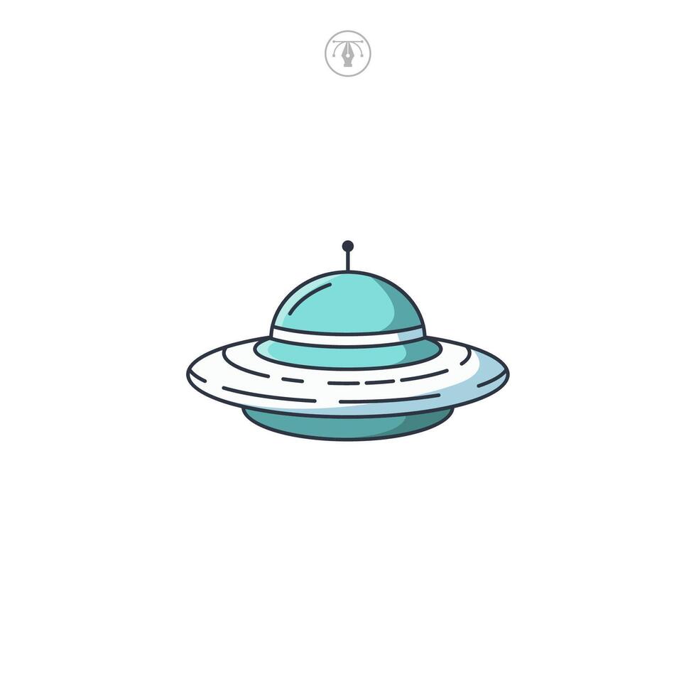 UFO icon symbol illustration isolated on white background vector