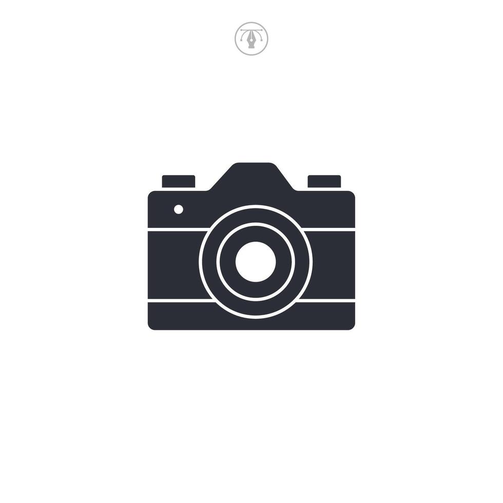 Camera icon symbol illustration isolated on white background vector