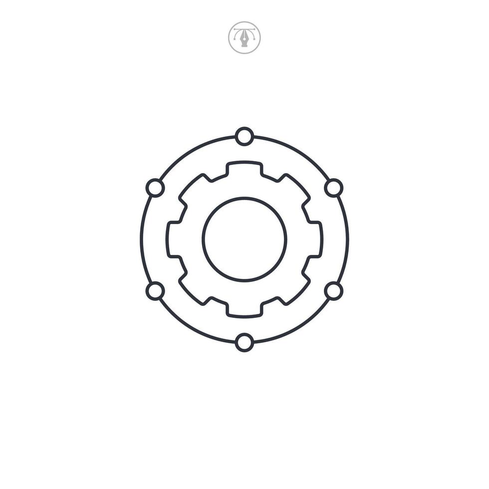 connection setting icon symbol illustration isolated on white background vector