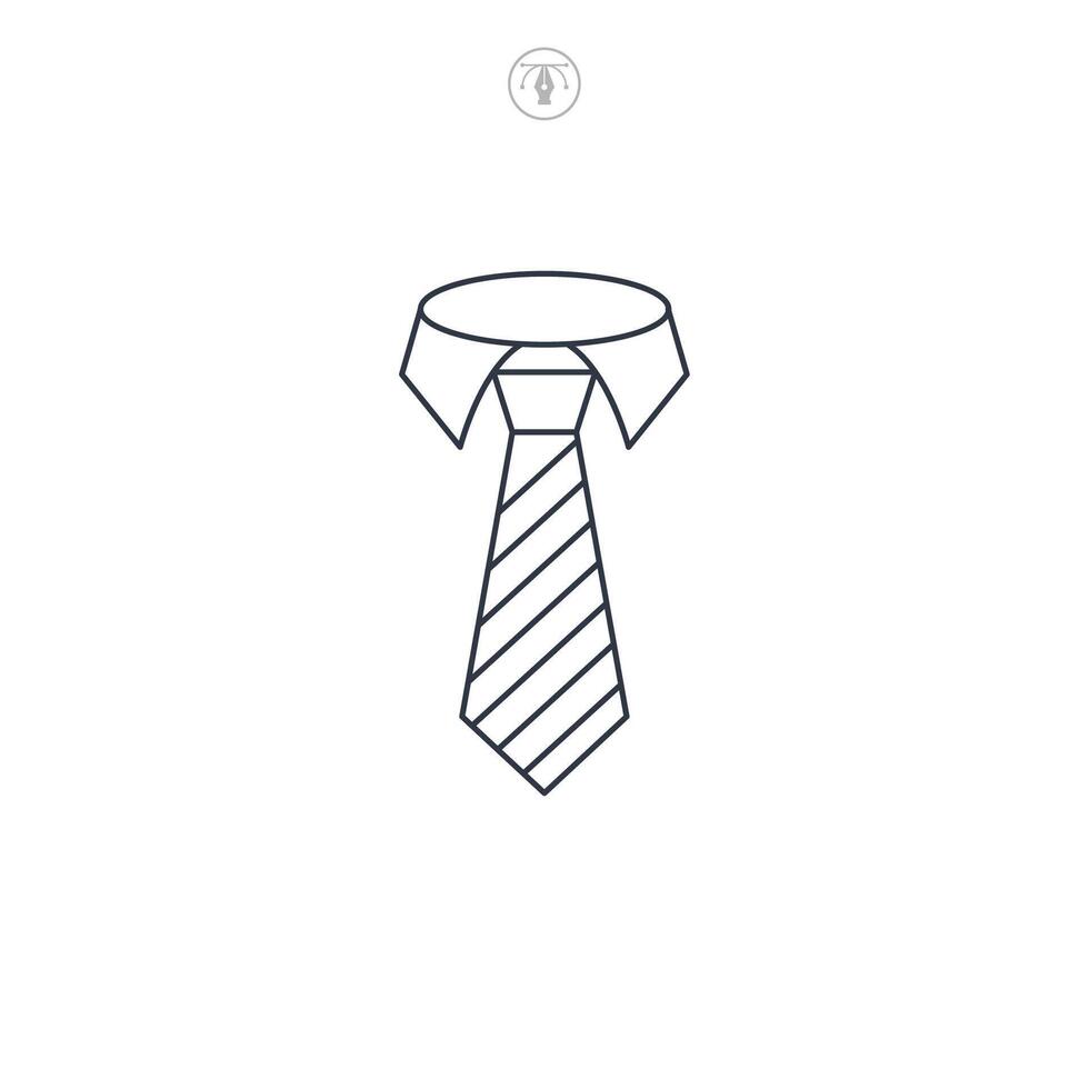Tie icon symbol illustration isolated on white background vector