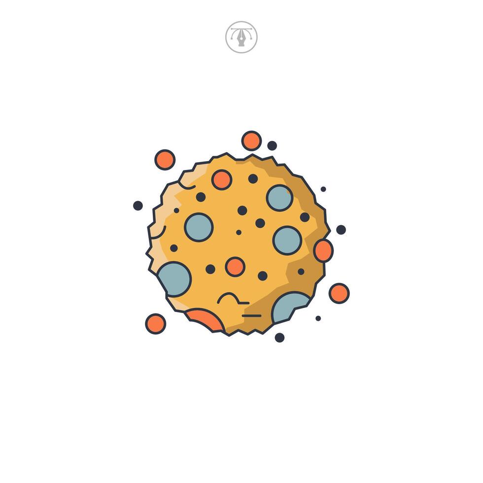 Asteroid icon symbol illustration isolated on white background vector