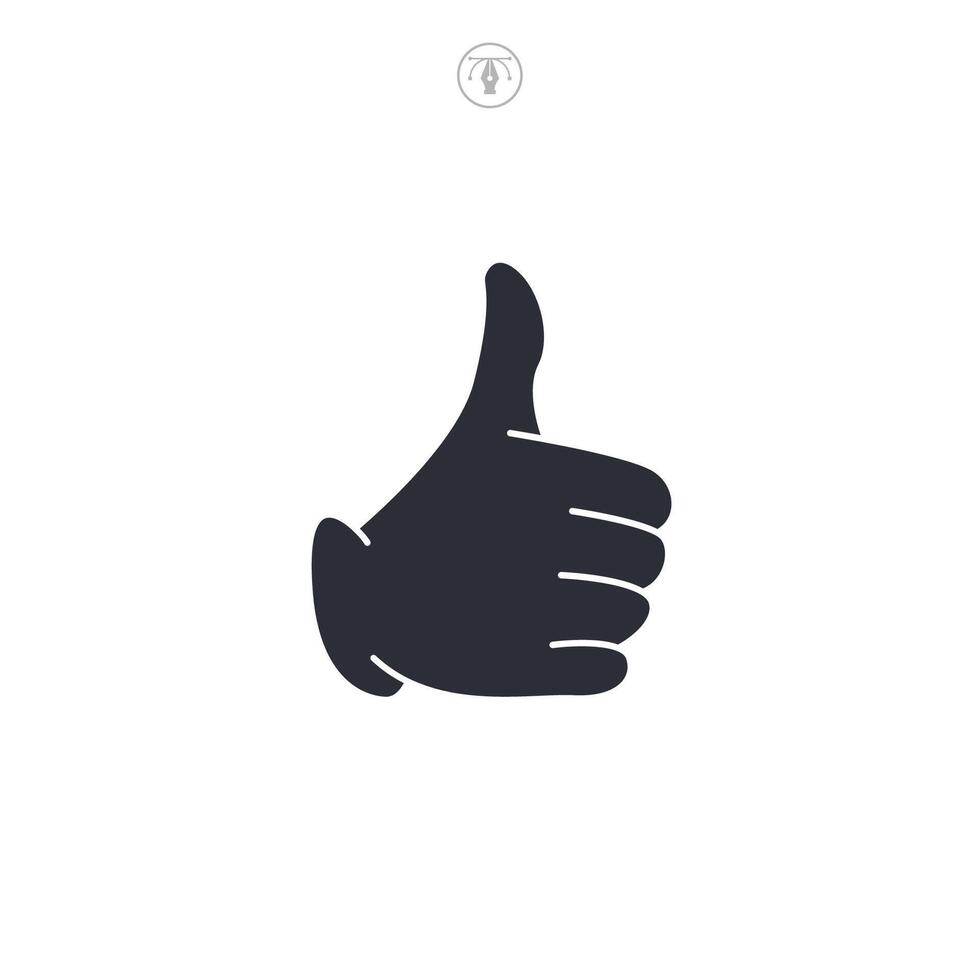 Thumbs Up icon symbol illustration isolated on white background vector
