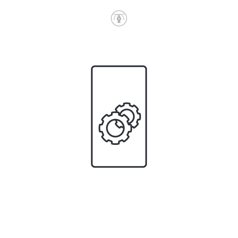 Application setting icon symbol illustration isolated on white background vector
