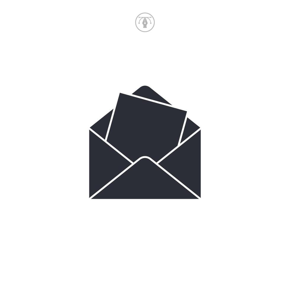 Newsletter, envelope, mail icon symbol illustration isolated on white background vector