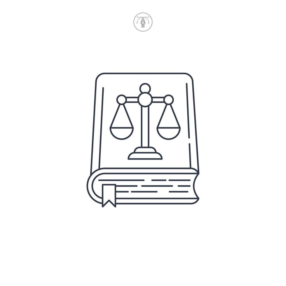 Law Book icon symbol illustration isolated on white background vector