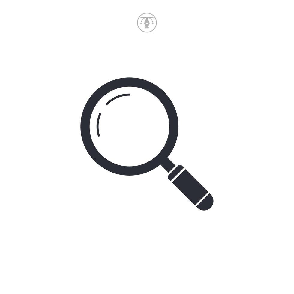 Magnifying Glass, search icon symbol illustration isolated on white background vector