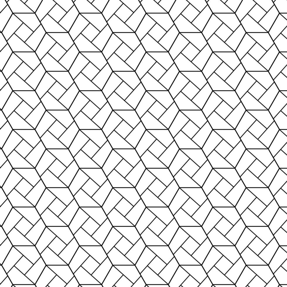 Simple Line Pattern, Geometric Patterns Of Hexagons, White Background vector