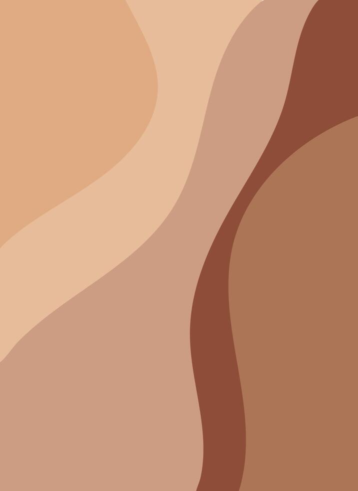 Abstract beige contemporary wall art vector