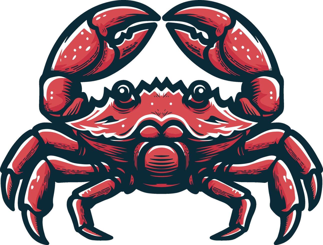Crab Drawing Detailed Art vector