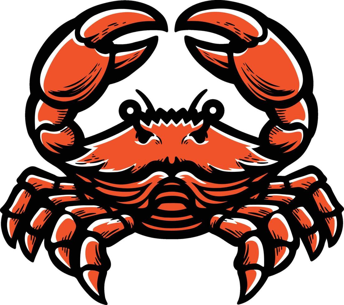Crab with Big Claw Design vector