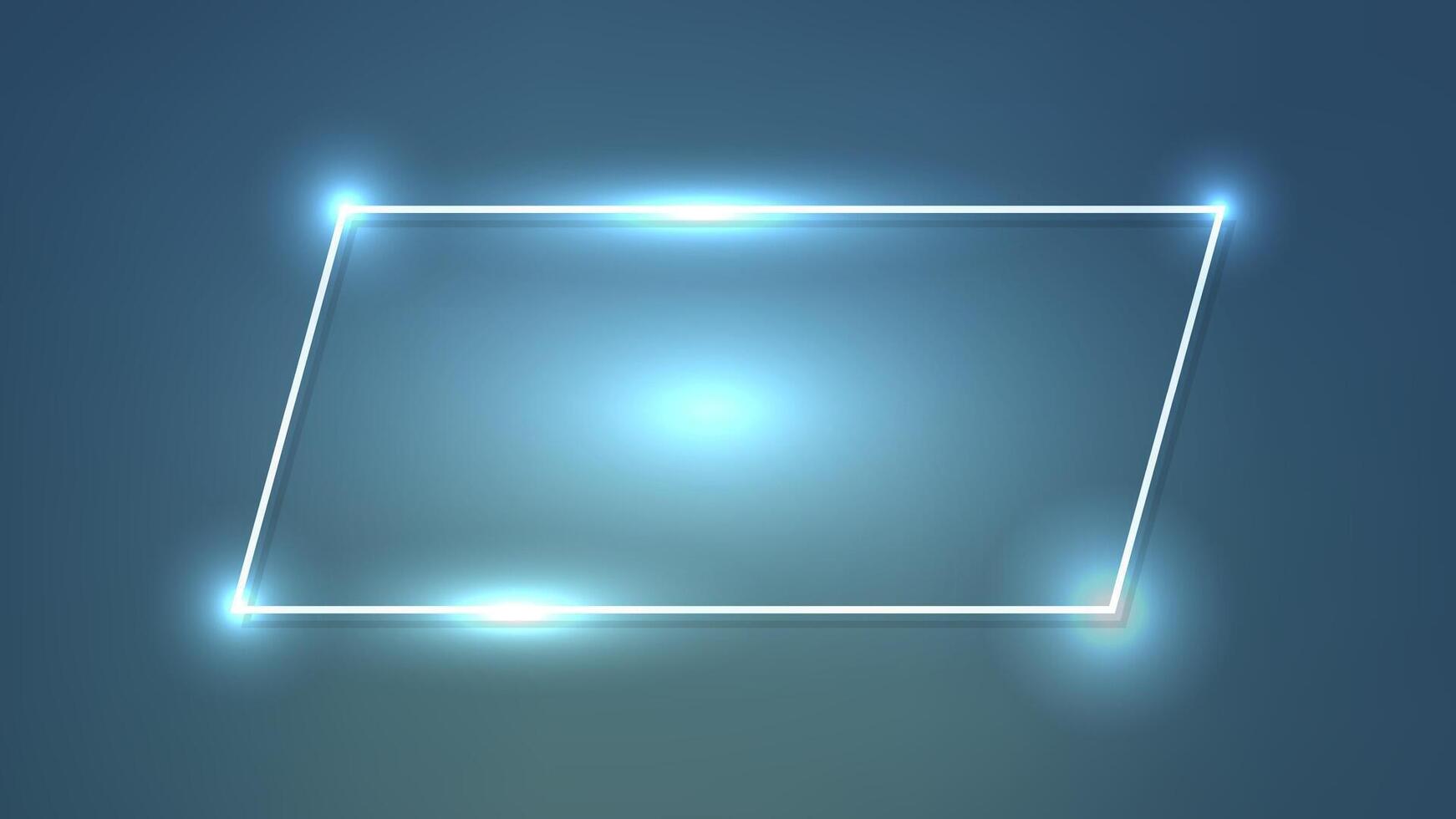 Neon frame with shining effects vector