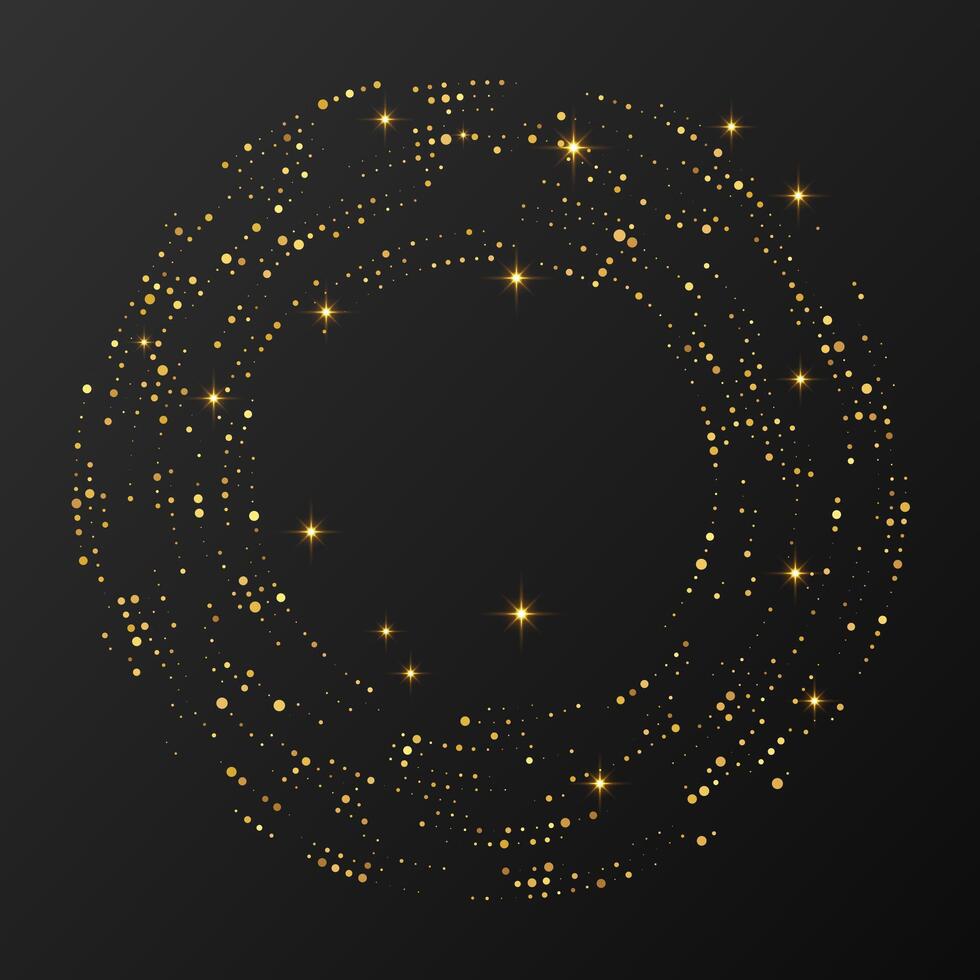 Abstract gold glowing halftone dotted background vector