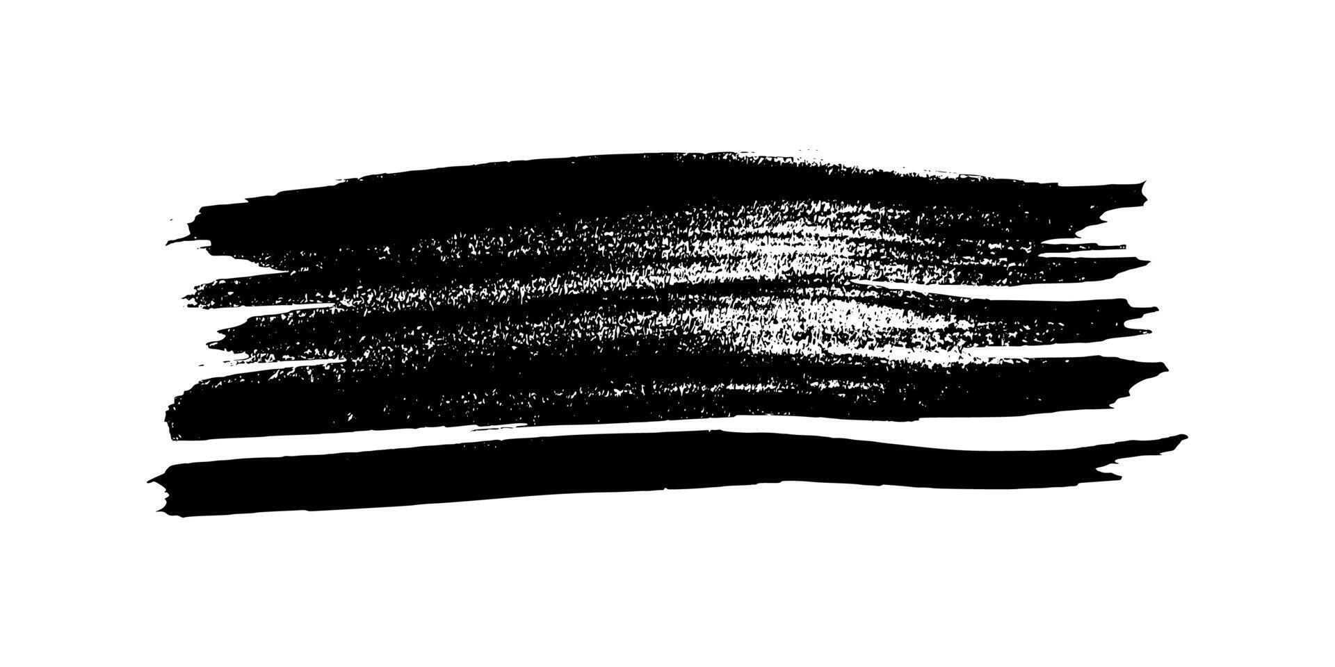 Black brush stroke on white background vector
