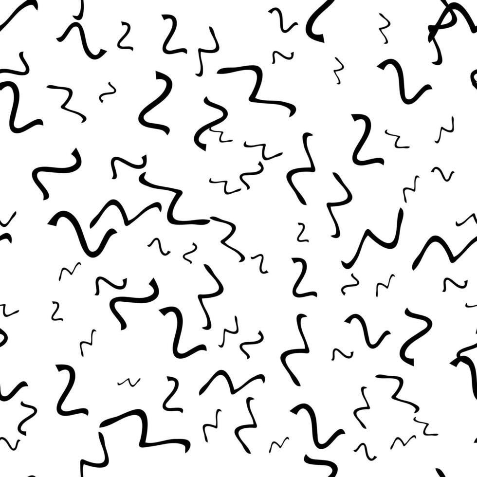 Seamless pattern with sketch squiggle vector