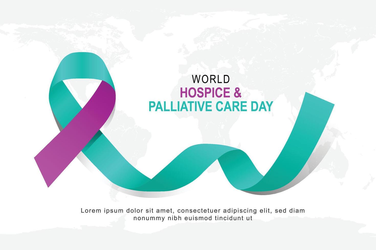 World Hospice and Palliative Care Day background. vector