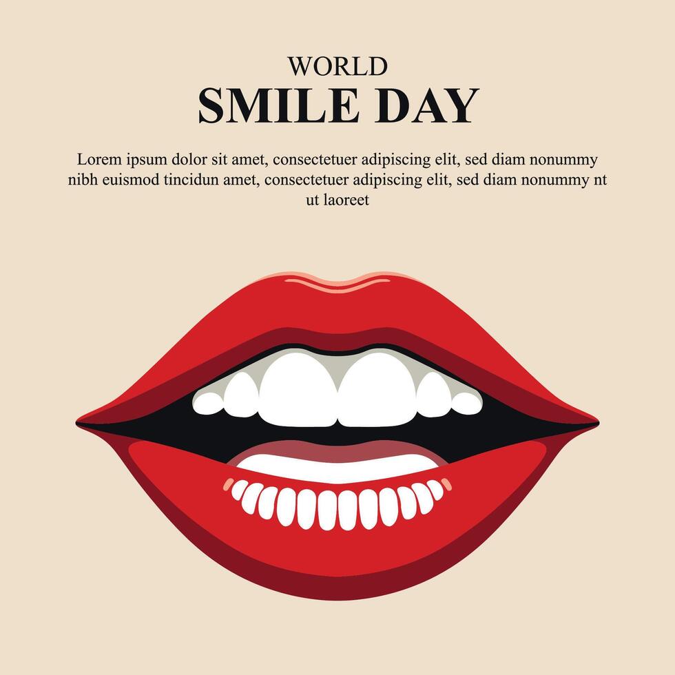 World Smile Day background. vector