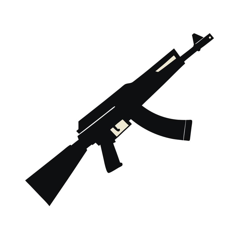 AK-47 rifles isolated on white background Free vector