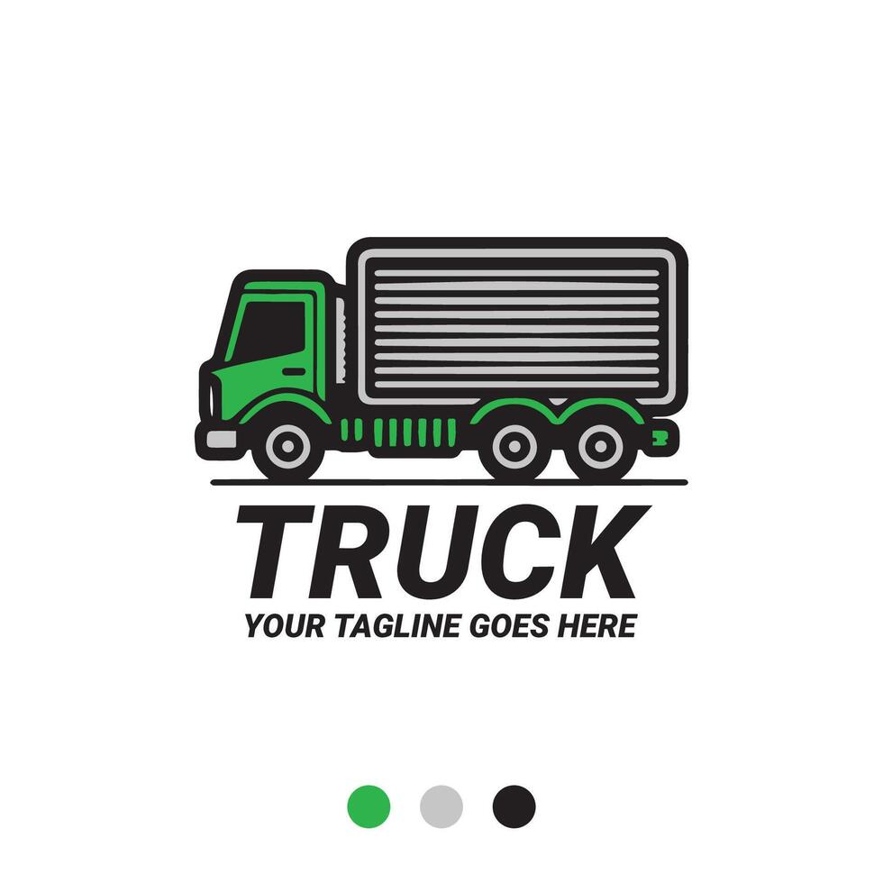 Truck Logo design for Transportation Business vector