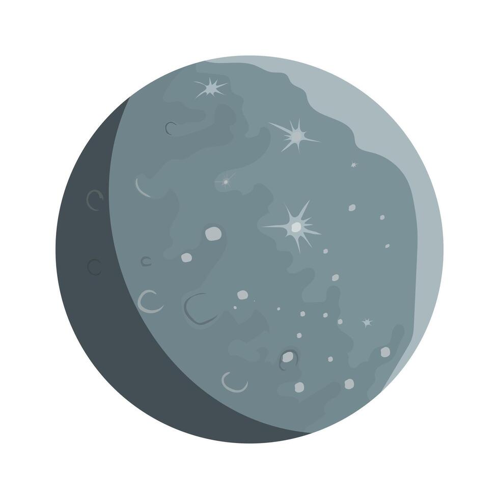 Mercury, the smallest planet in the solar system. vector