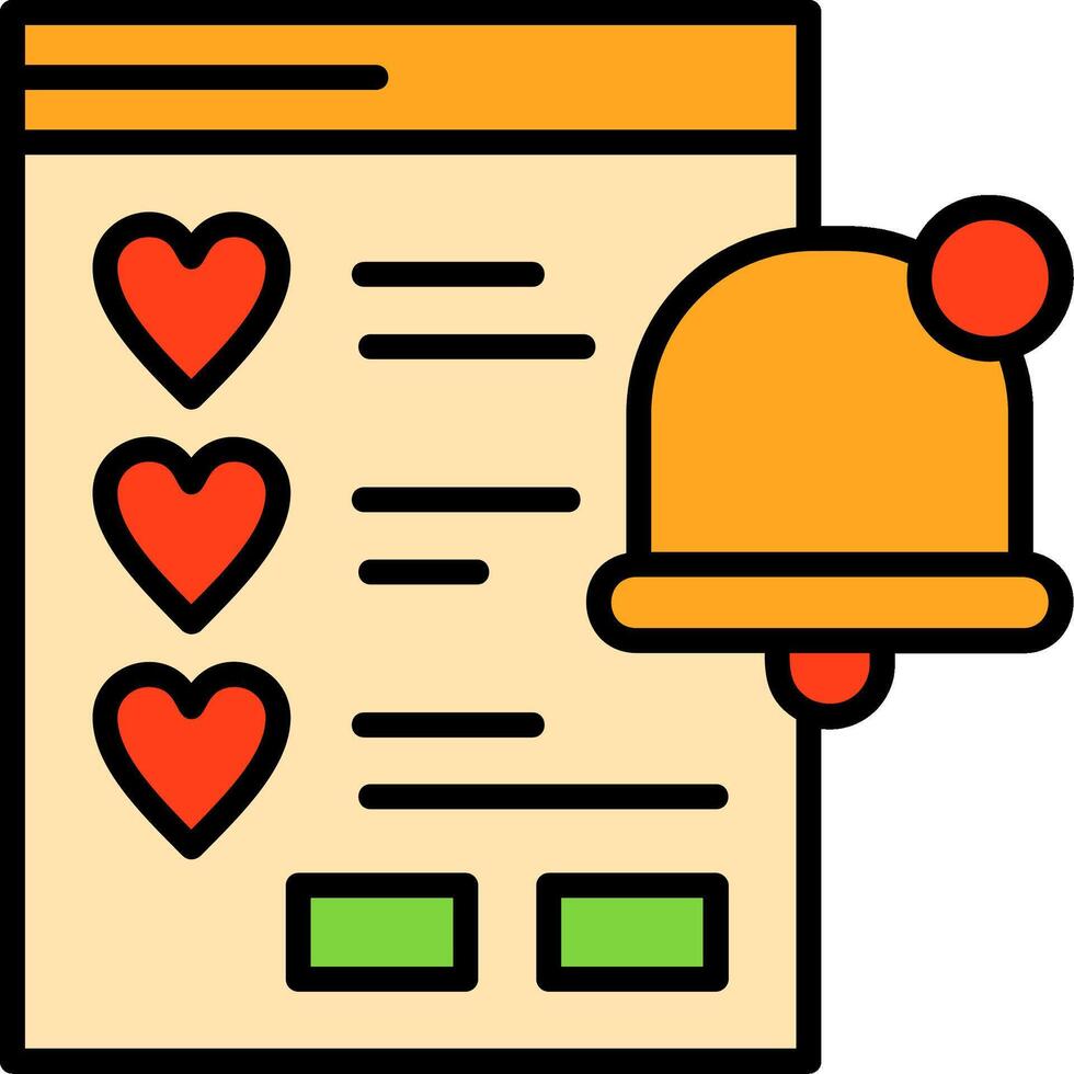 Wishlist Notification Icon Design vector