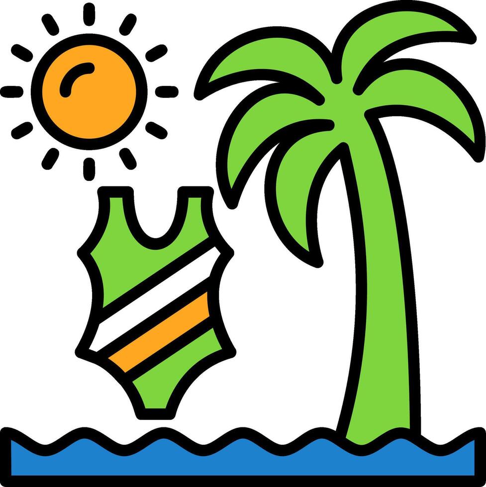 Beach fashion show Icon Design Symbol vector