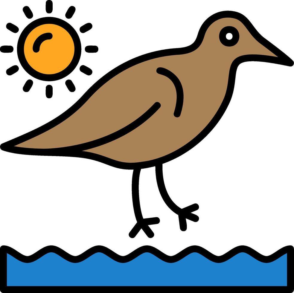 Sandpipers Icon Design Symbol vector