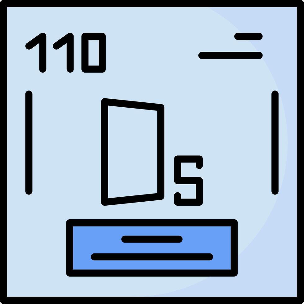 Darmstadtium Icon Design vector