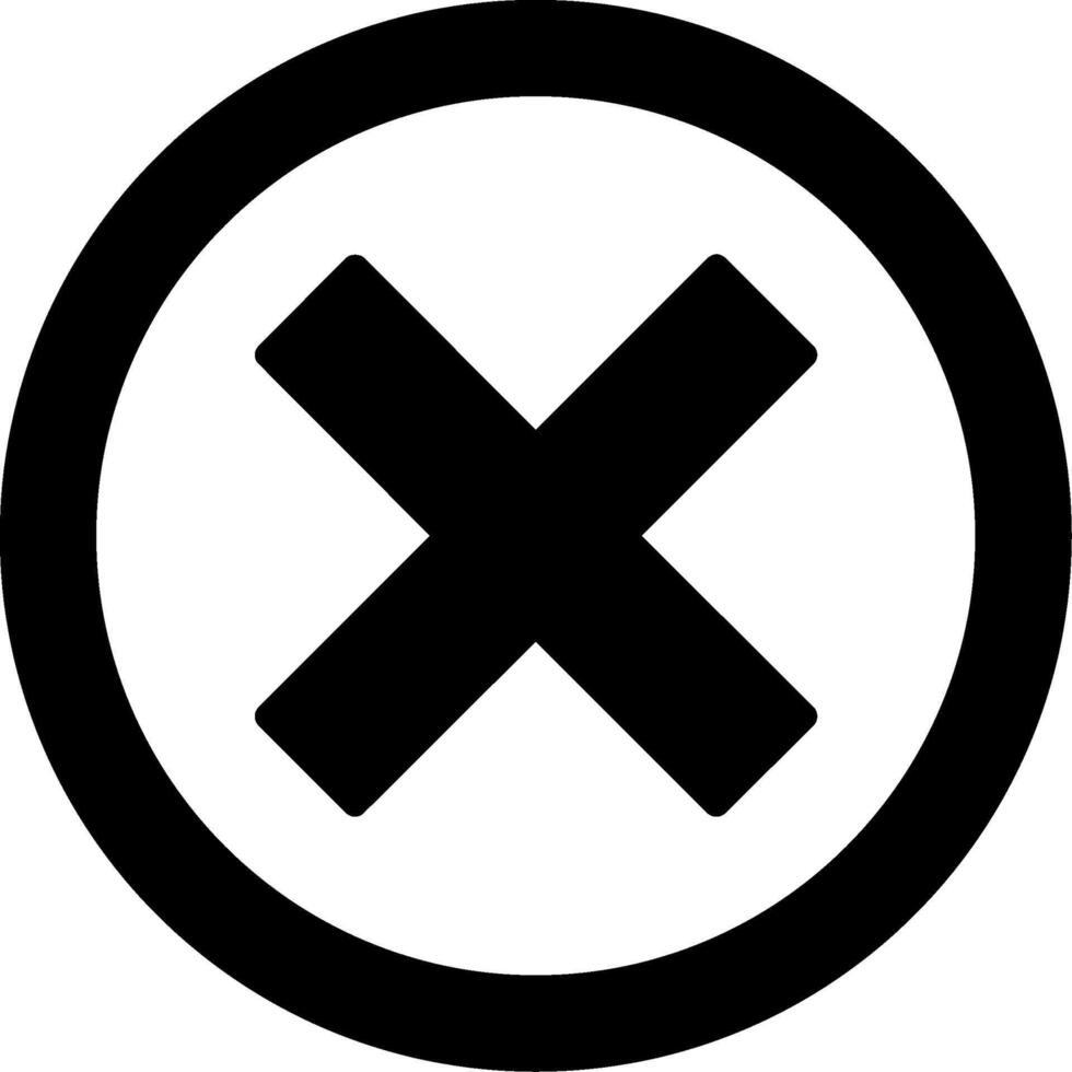 Crossmark Icon Design vector