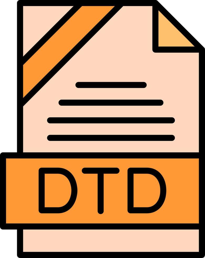 DTD Icon Design vector