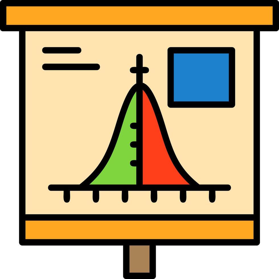 Bell Shaped Graph Icon Design Symbol vector