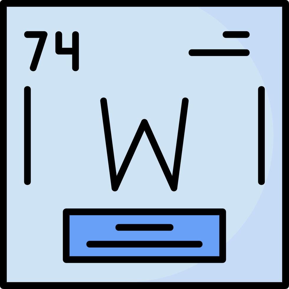 Tungsten Icon Design vector