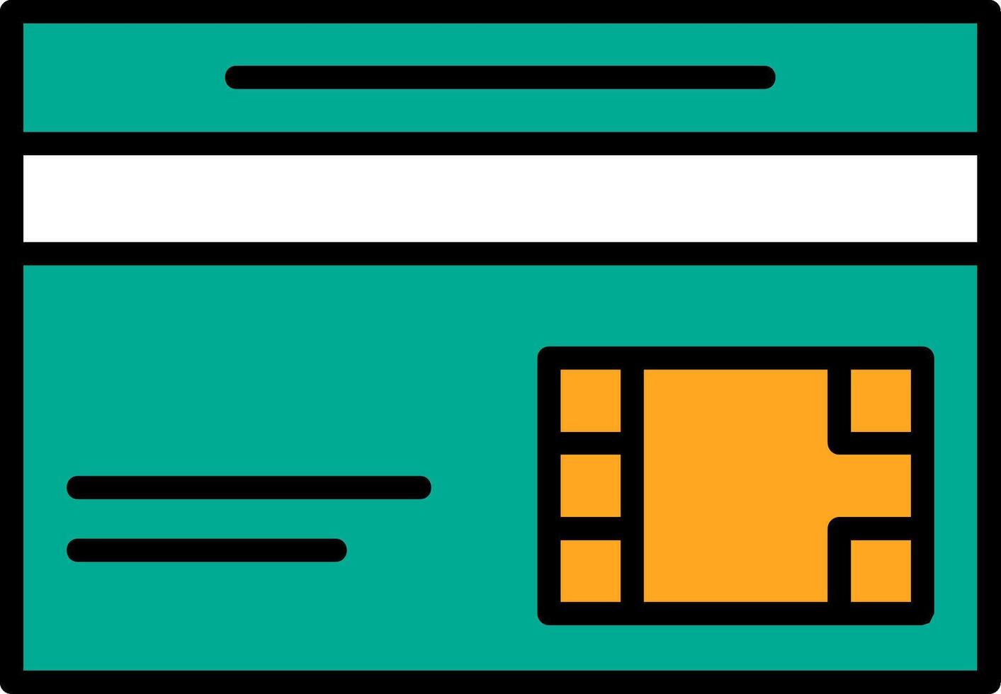 Chip card Icon Design Symbol vector