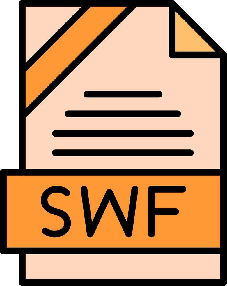 SWF Icon Design vector