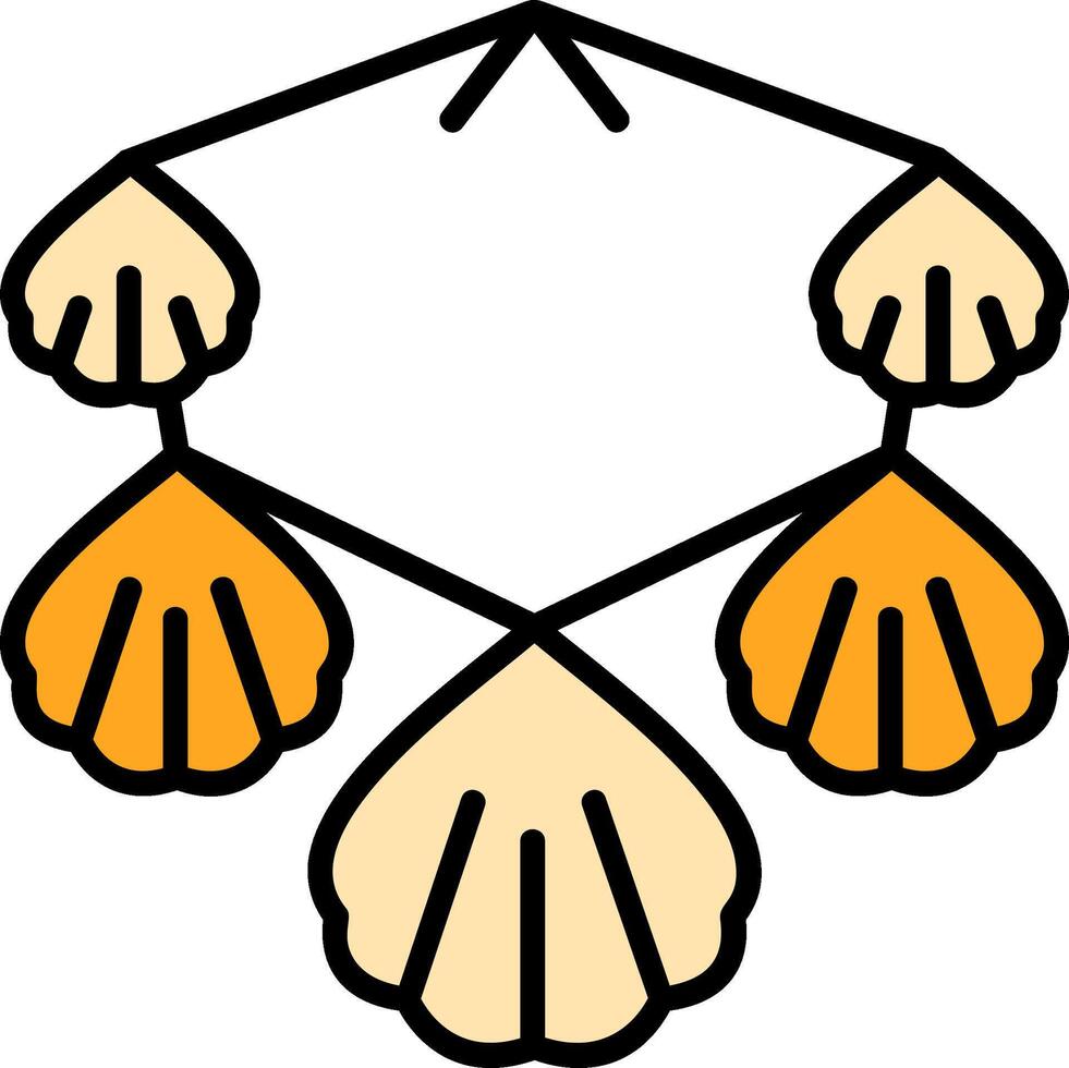 Seashell necklace Icon Design Symbol vector