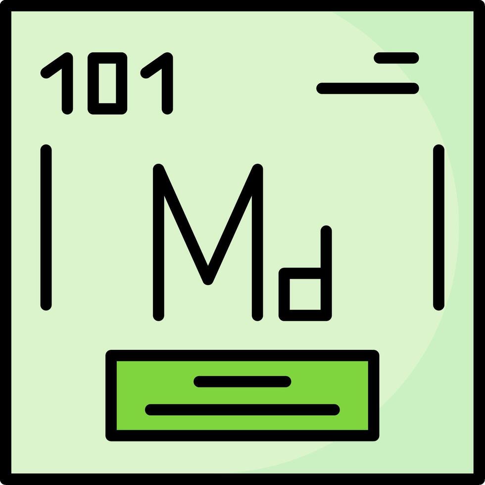 Mendelevium Icon Design vector