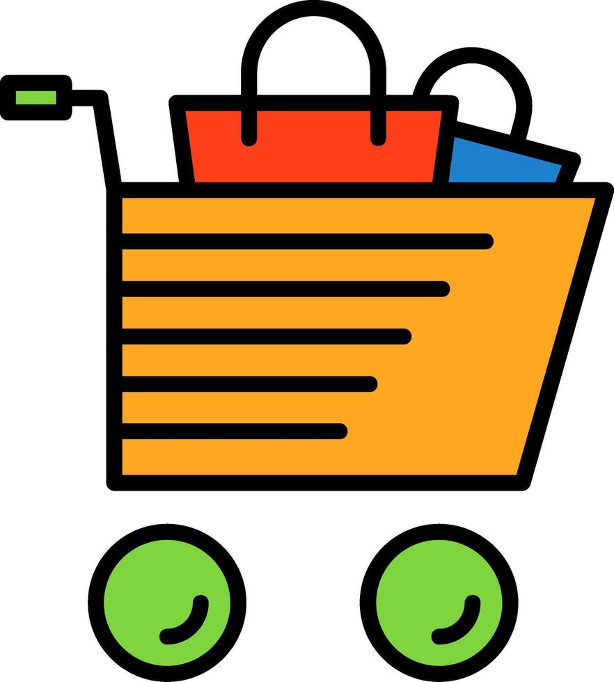 Shopping Trolley Icon Design vector