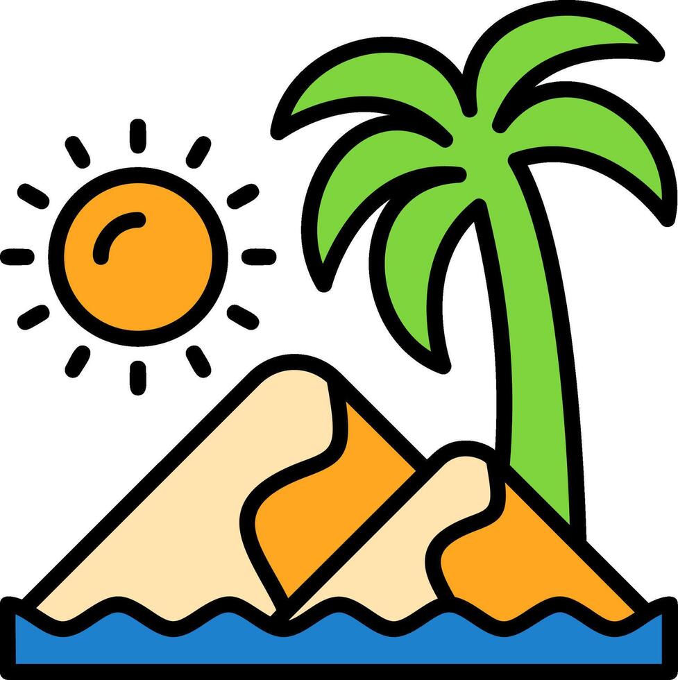 Sand dunes Icon Design Symbol vector