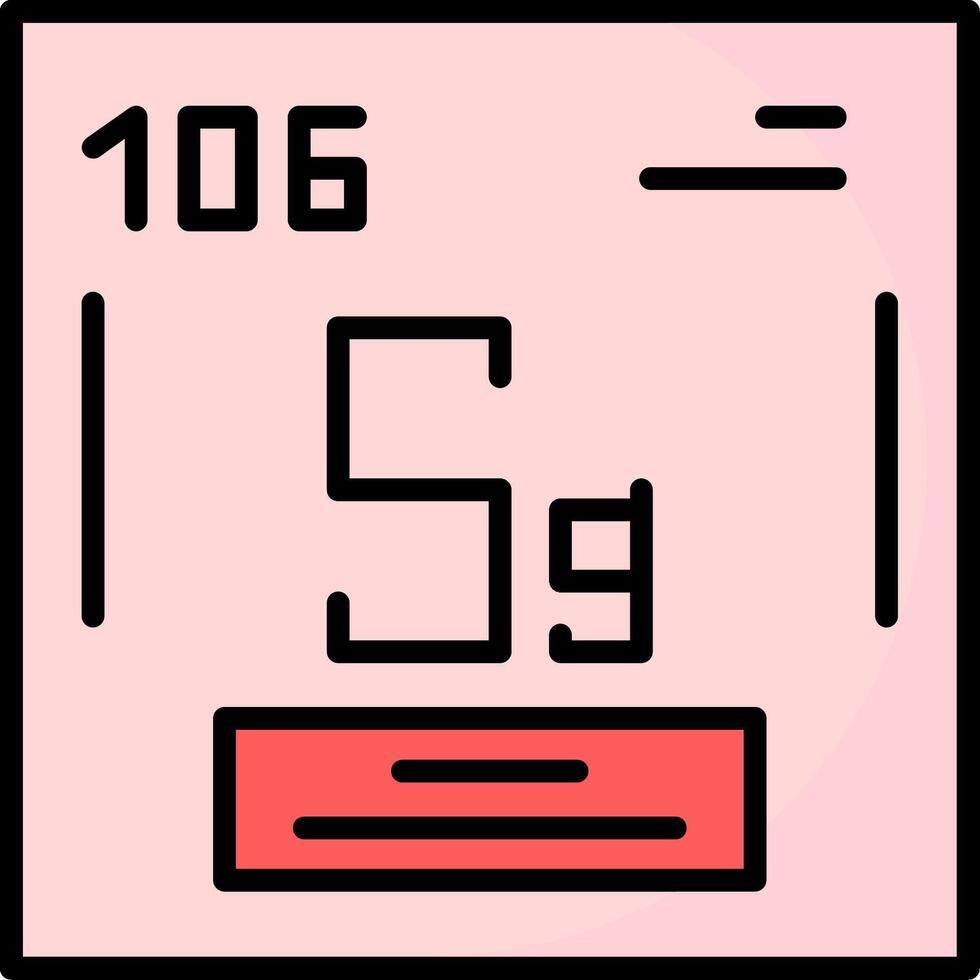 Seaborgium Icon Design vector