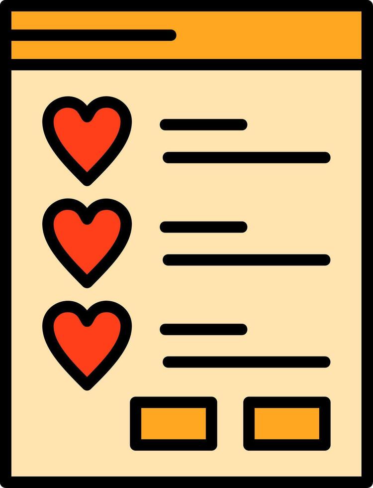 Wishlist Icon Design vector