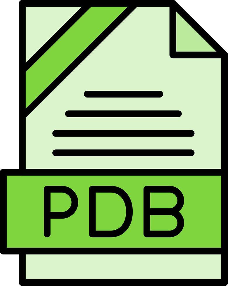 PDB Icon Design vector