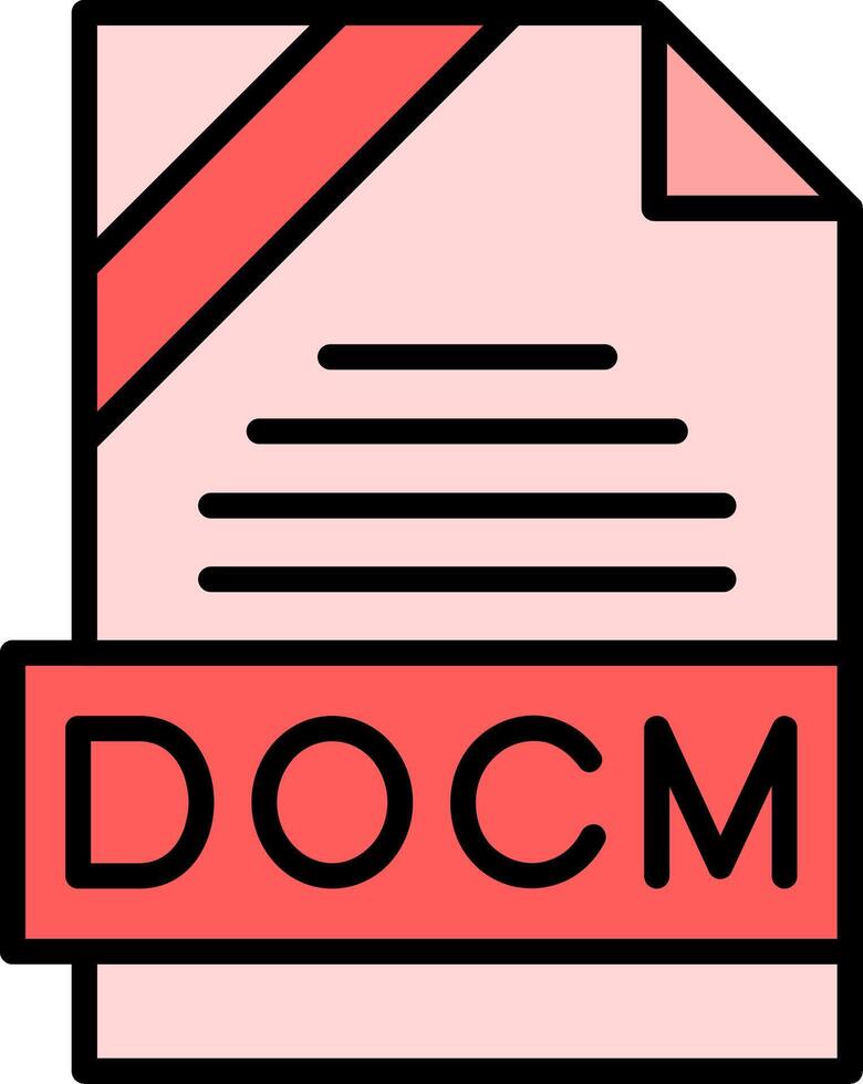 DOCM Icon Design vector