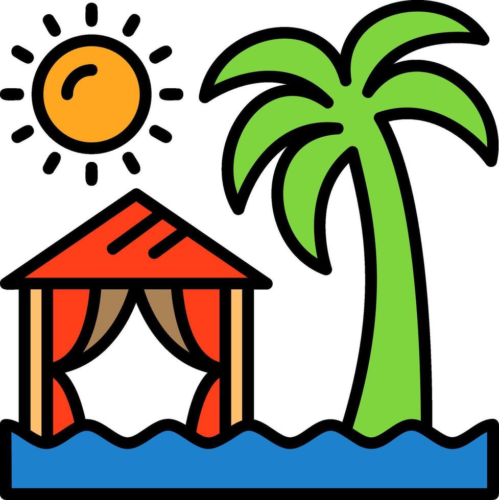 Beach camping Icon Design Symbol vector