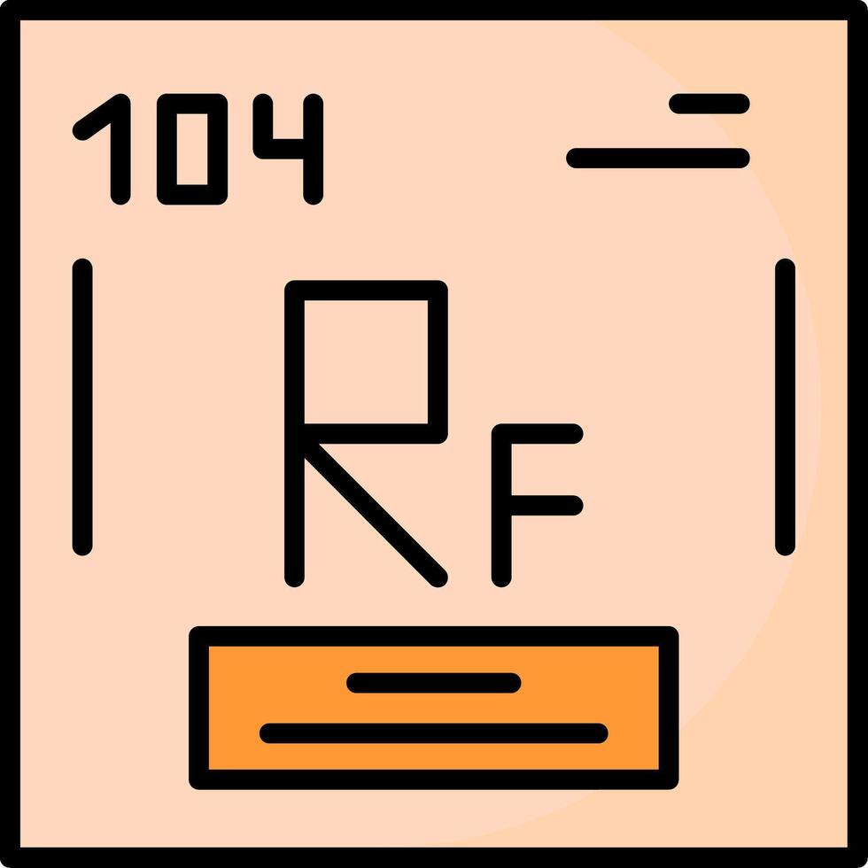 Rutherfordium Icon Design vector