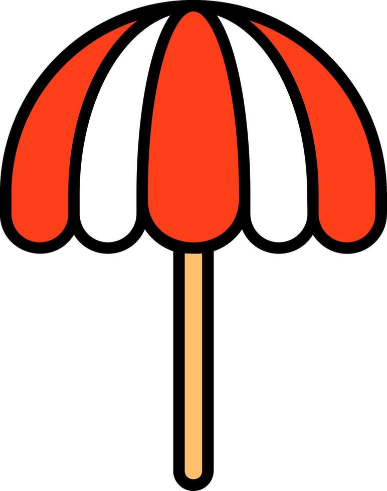 Beach umbrella Icon Design Symbol vector